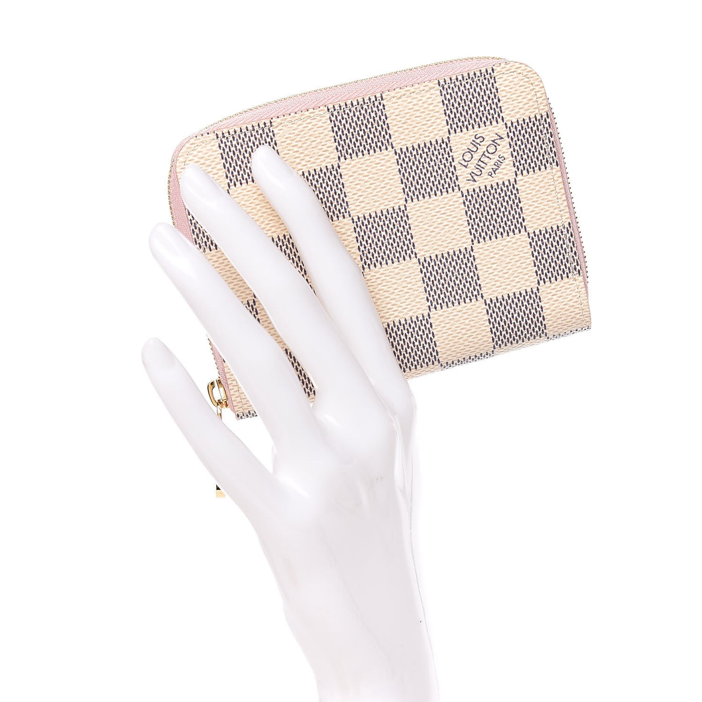 Damier Azur Zippy Coin Purse Rose Ballerine