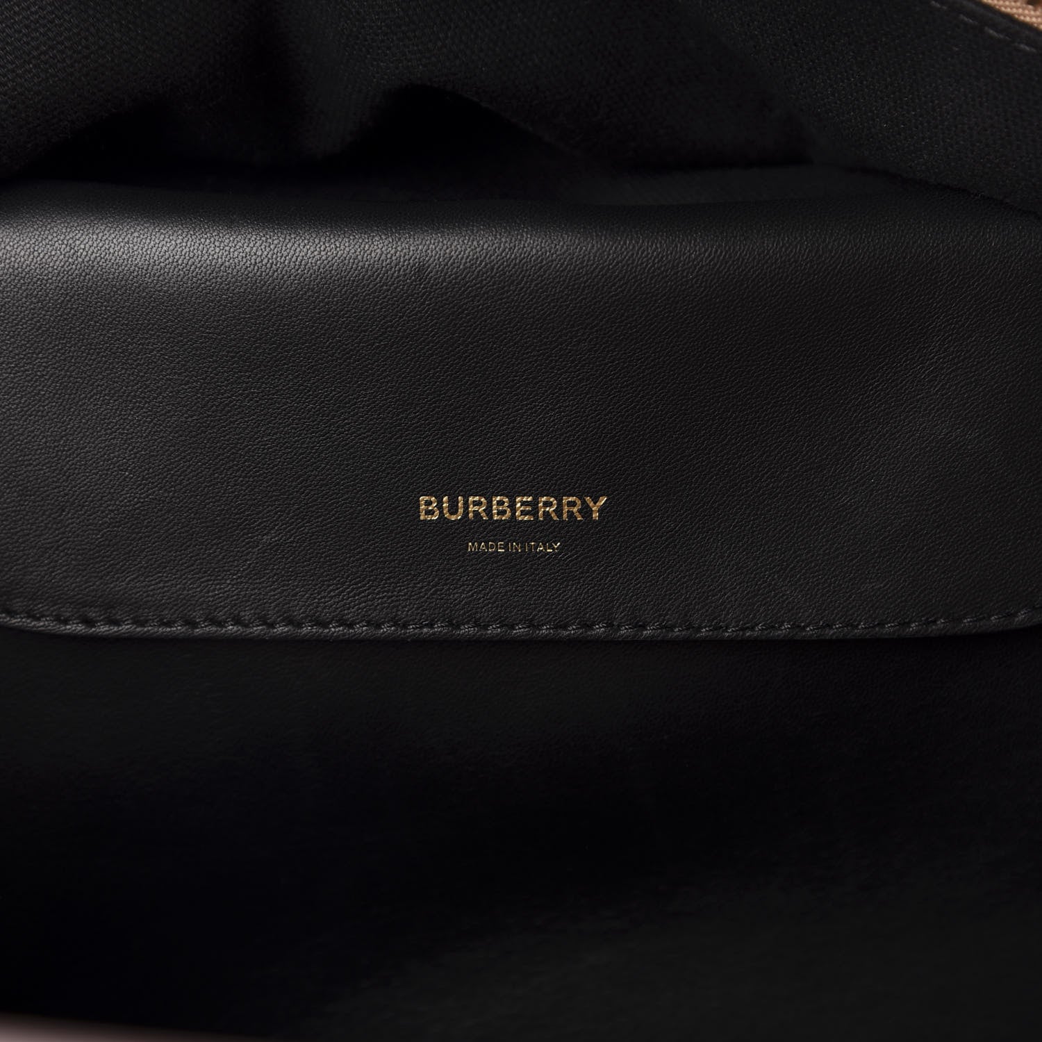 Burberry Smooth Calfskin Medium Cube Bowling Bag Mahogany 7 of 8