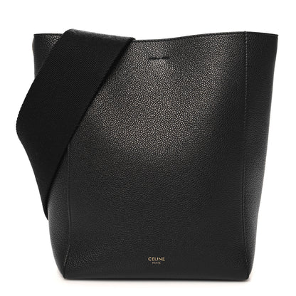 Celine Soft Grained Calfskin Small Sangle Bucket Bag Black 1 of 10