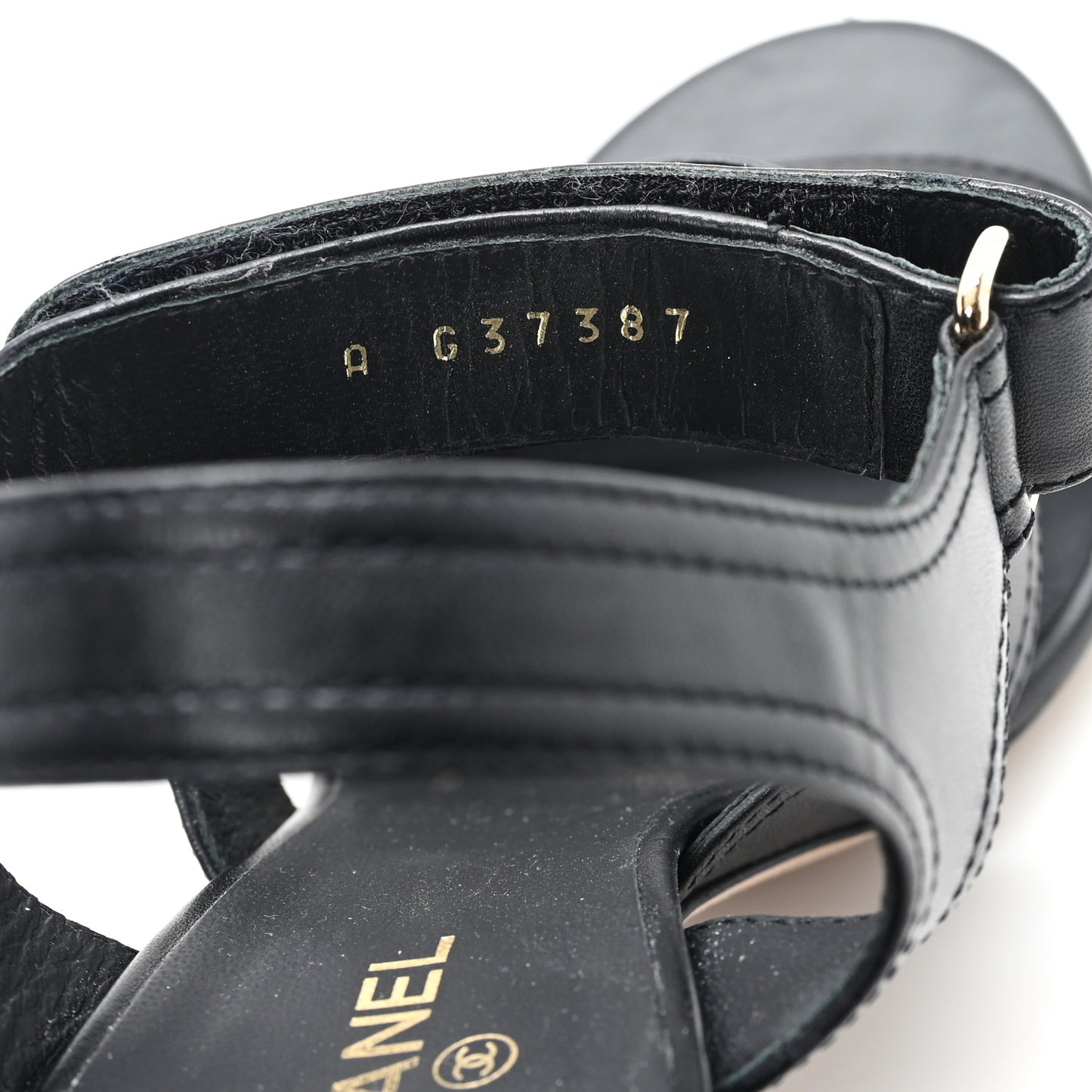 Lambskin CC Turnlock Sandals 41 Black