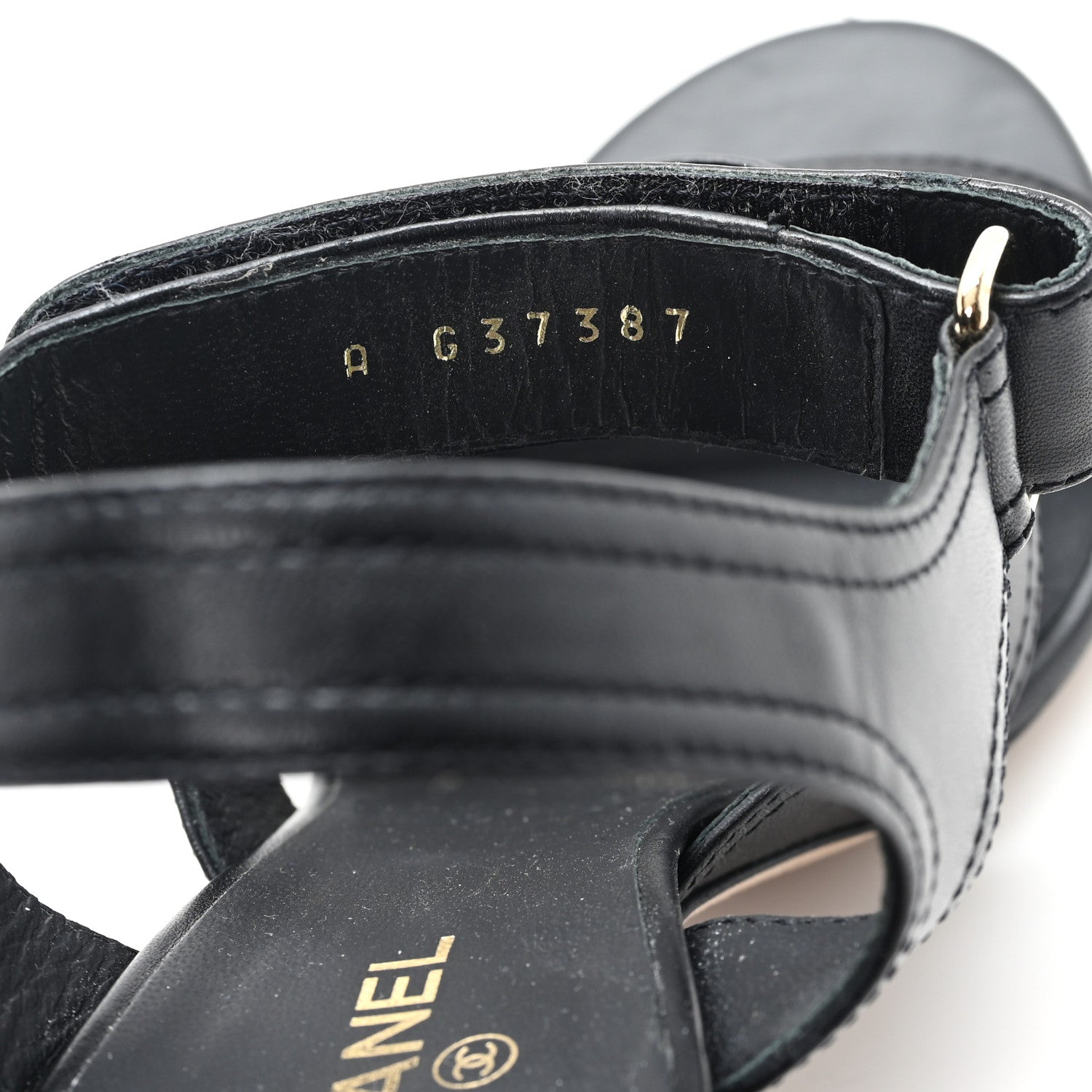 Chanel Lambskin CC Turnlock Sandals 41 Black 9 of 10