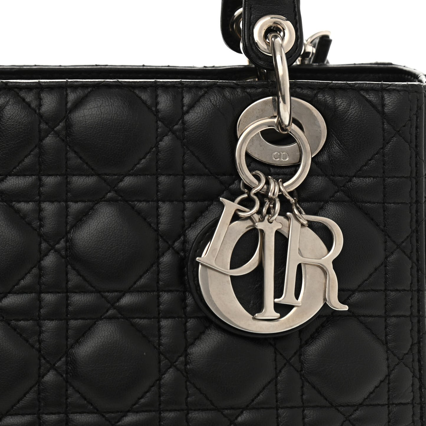 Lambskin Cannage Medium Lady Dior Black