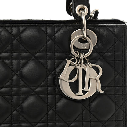 Christian Dior Lambskin Cannage Medium Lady Dior Black 8 of 10