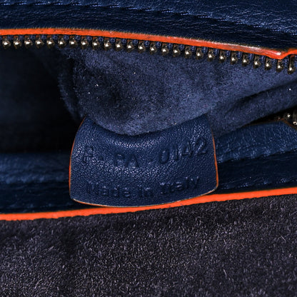Celine Supple Calfskin Large Phantom Luggage Navy Blue Orange 7 of 13
