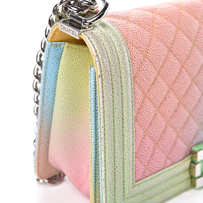 Chanel Caviar Quilted Medium Cuba Rainbow Boy Flap Multicolor 15 of 16