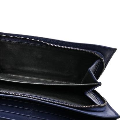 Bottega Veneta Nappa Intrecciato Continental Flap Wallet Dark Blue 15 of 16