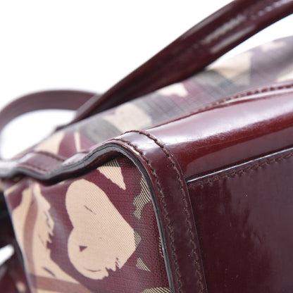 Burberry Nova Check Heart Print Pilgrim Satchel Berry 13 of 19