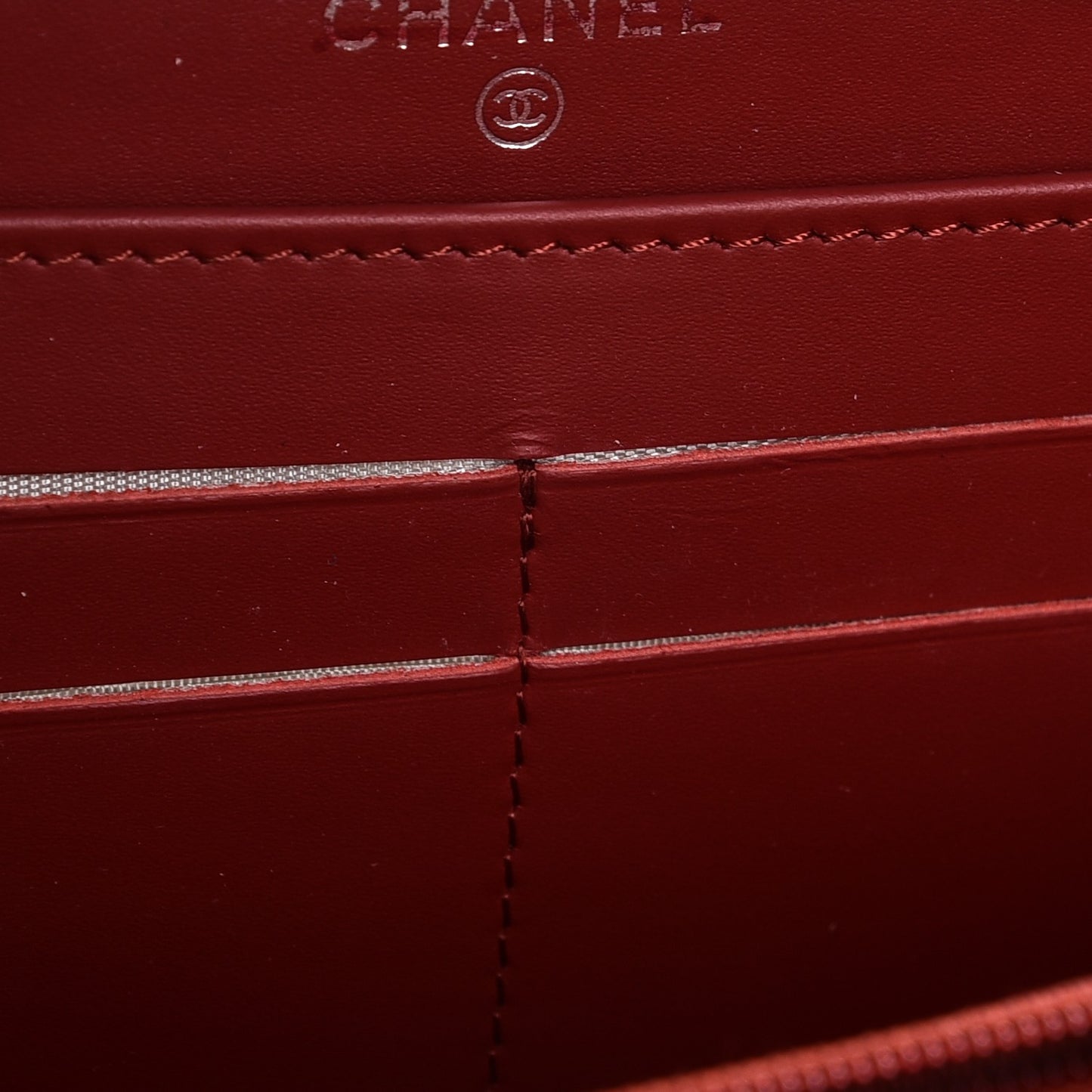 Caviar Quilted Large Gusset Zip Around Wallet Red