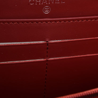 Chanel Caviar Quilted Large Gusset Zip Around Wallet Red 8 of 9