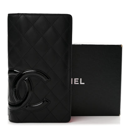 Chanel Calfskin Quilted Cambon Yen Wallet Black 13 of 13