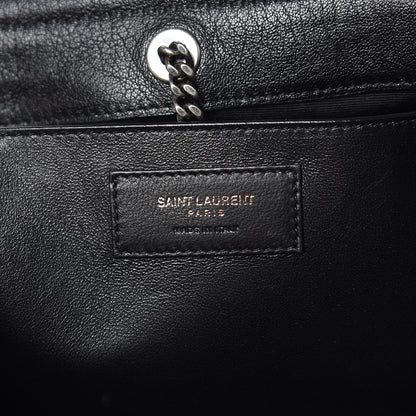 Saint Laurent Pebbled Lambskin Chevron Monogram Small Nolita Black 6 of 9