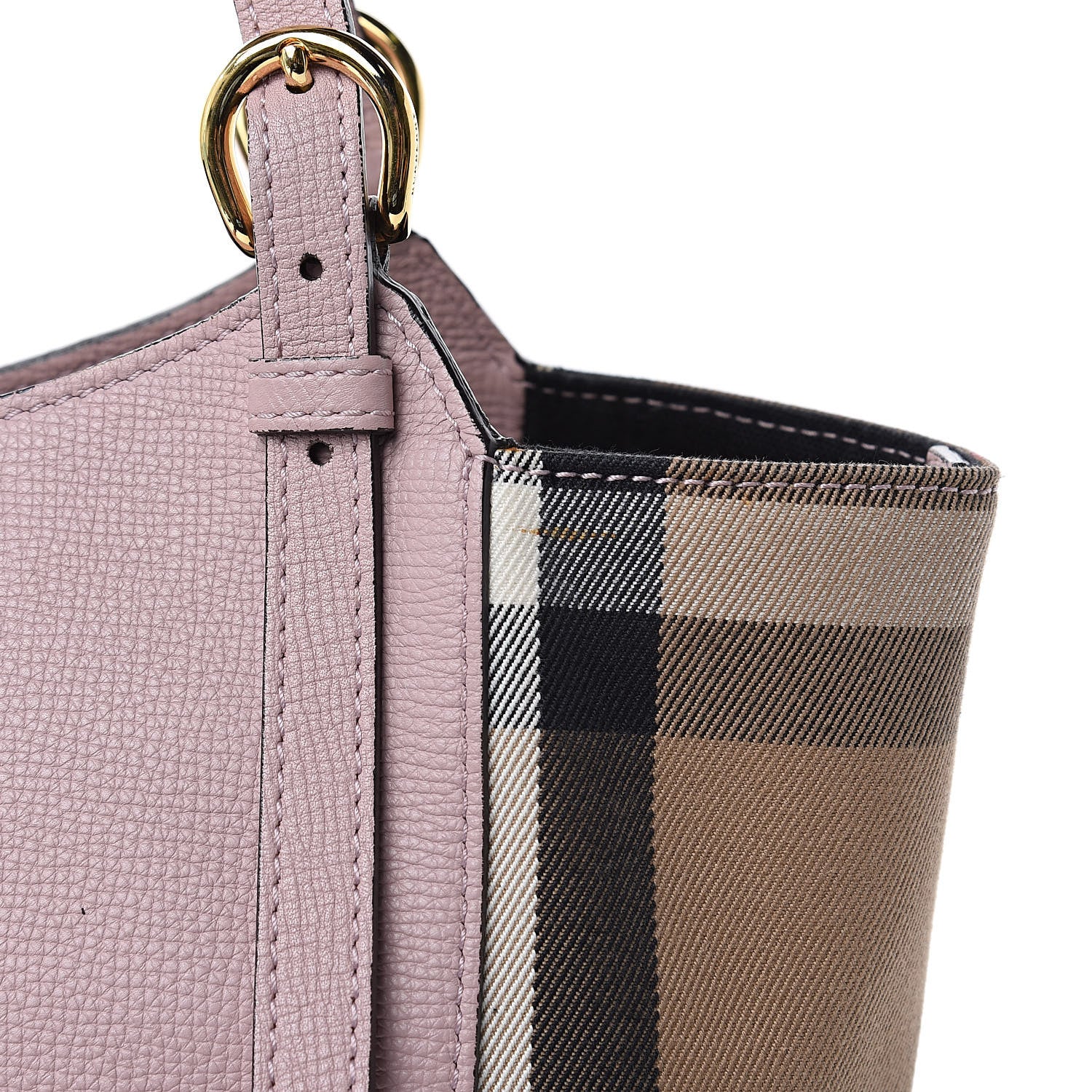 Burberry Grainy Calfskin House Check Small Canterbury Tote Pale Orchid 12 of 12