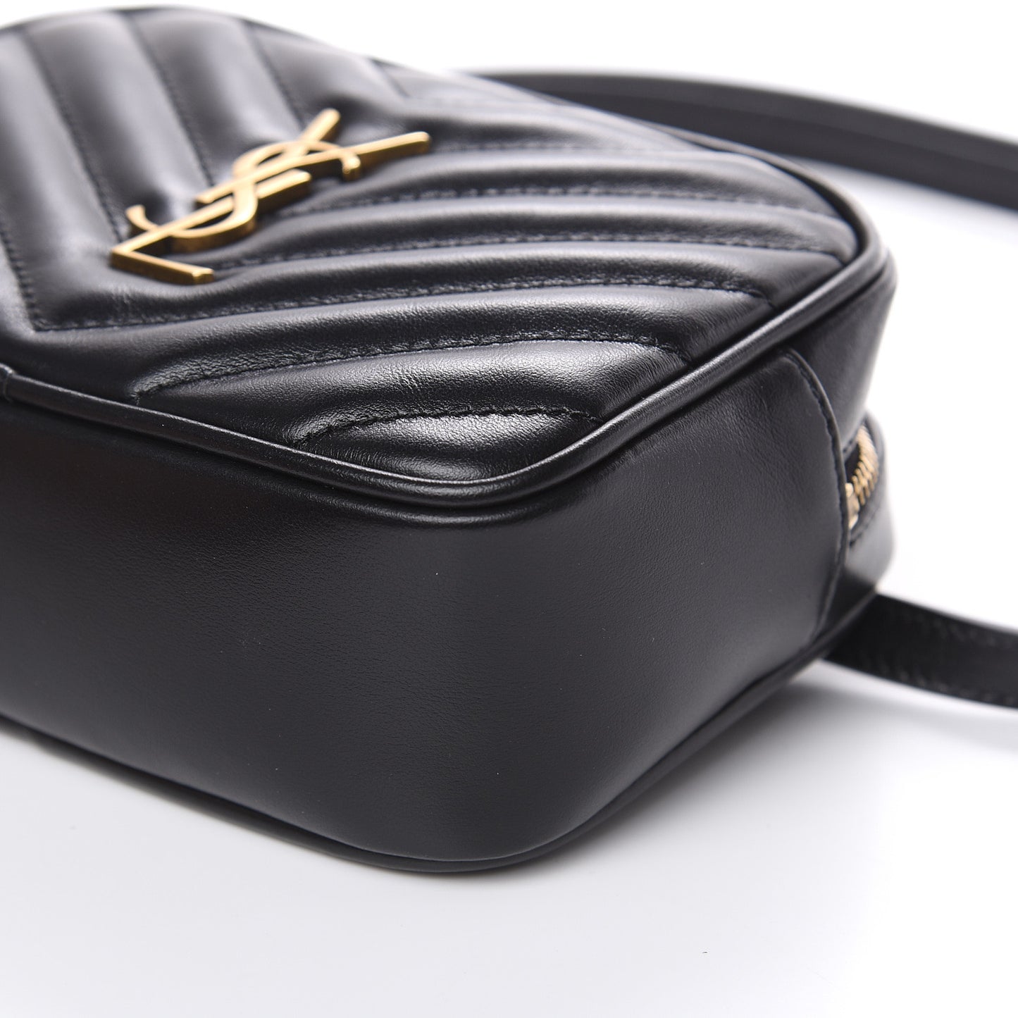 Calfskin Matelasse Monogram Lou Belt Bag Black