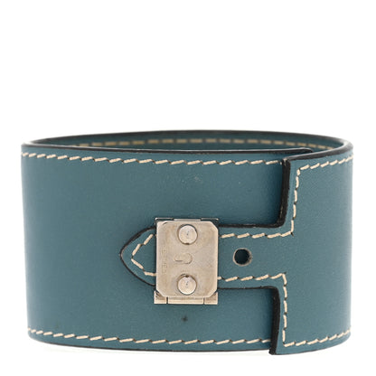 Hermes Swift Sac a Depeche Bracelet M Blue Jean 1 of 6