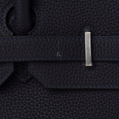 Hermes Togo Swift Officier Birkin 35 Bleu Nuit Vert Cypress 8 of 12