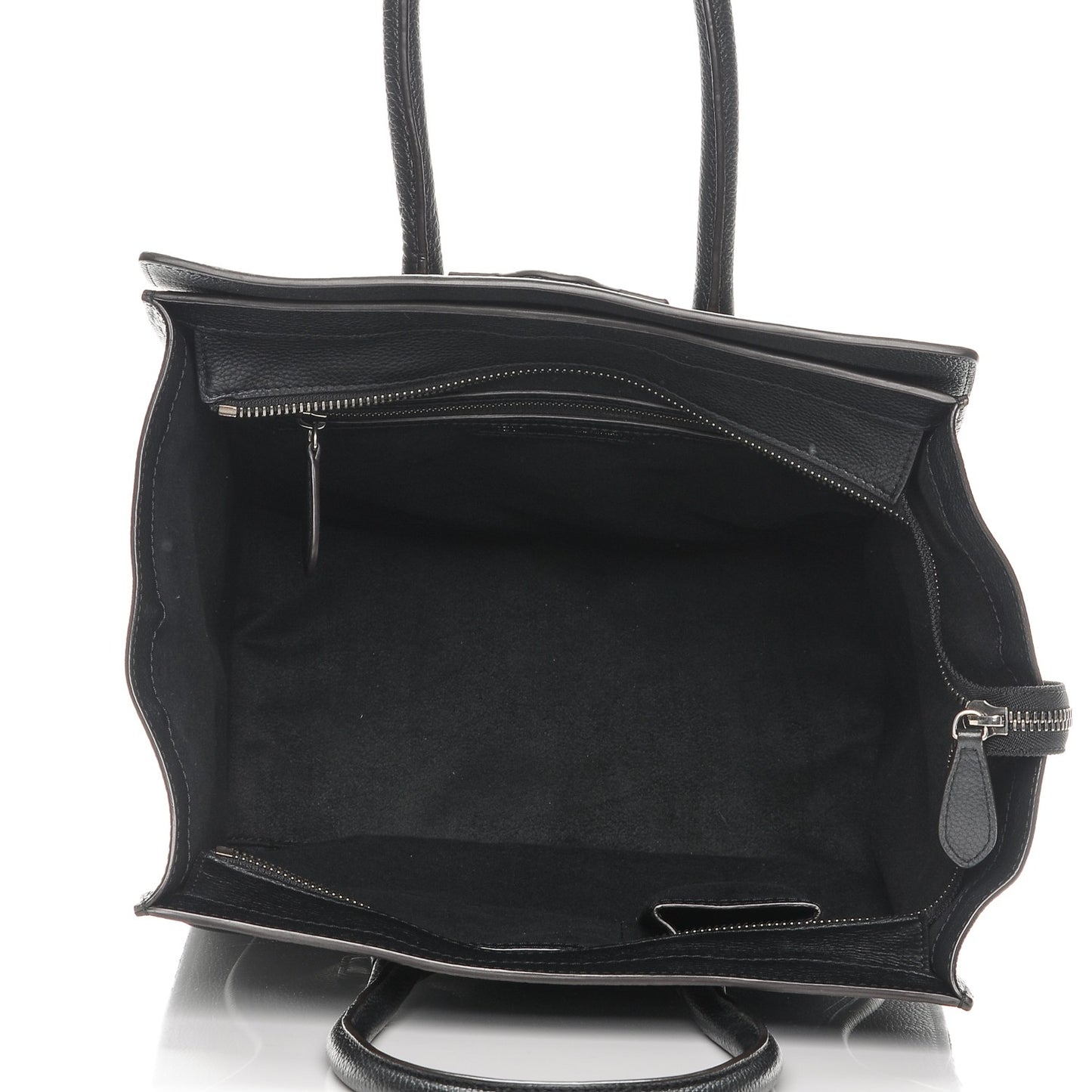 Drummed Calfskin Mini Luggage Black