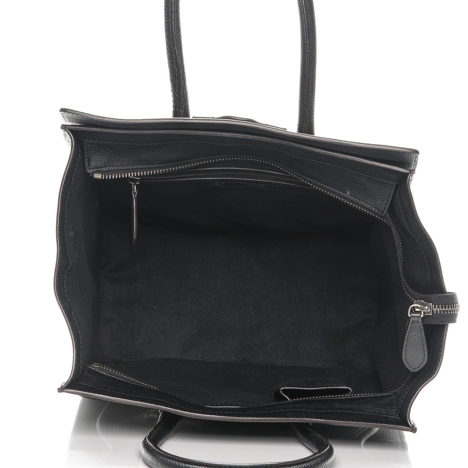 Celine Drummed Calfskin Mini Luggage Black 5 of 10
