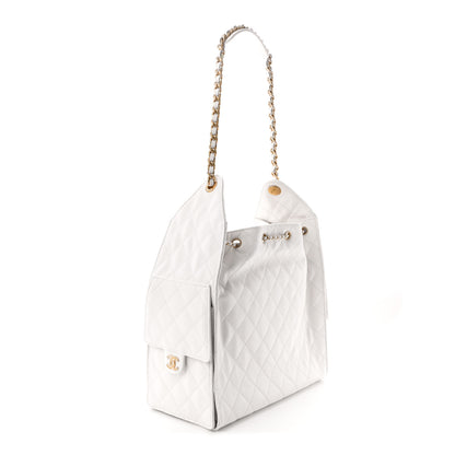 Chanel Caviar Quilted Medium Chanel 25 Handbag White 3 of 11