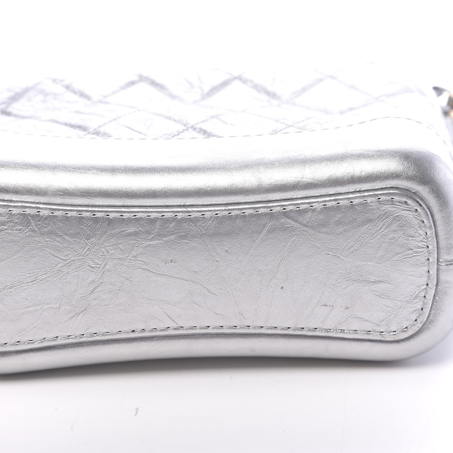 Chanel Metallic Aged Calfskin Quilted Small Gabrielle Hobo Silver 11 of 11