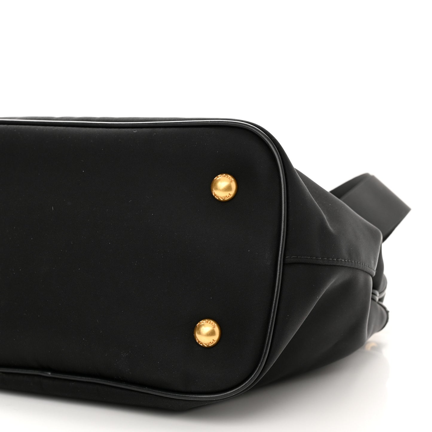 Tessuto Nylon Soft Calf Small Tote Black