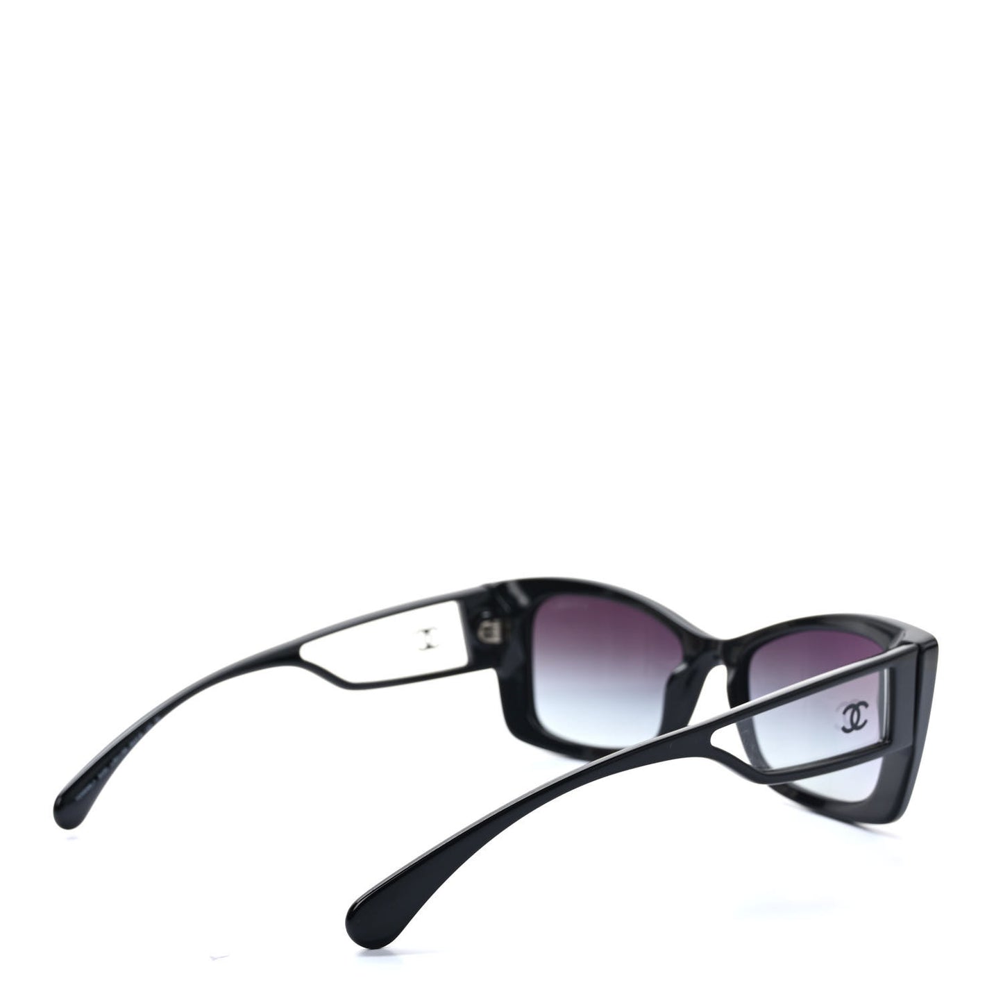 Acetate CC Rectangle Sunglasses 5430-A Black