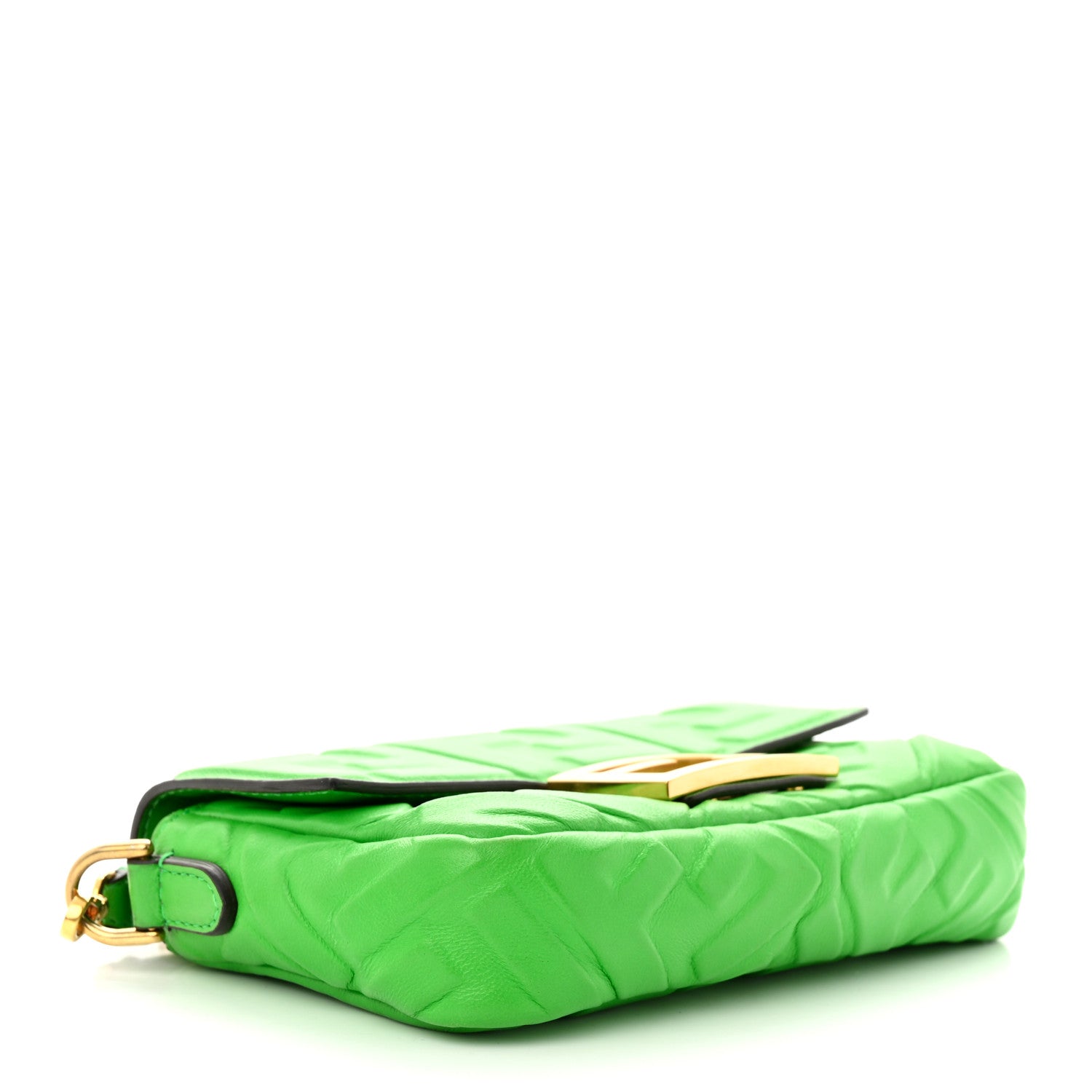 Fendi Nappa FF 1974 Embossed Mini Baguette Tomatillo 4 of 12