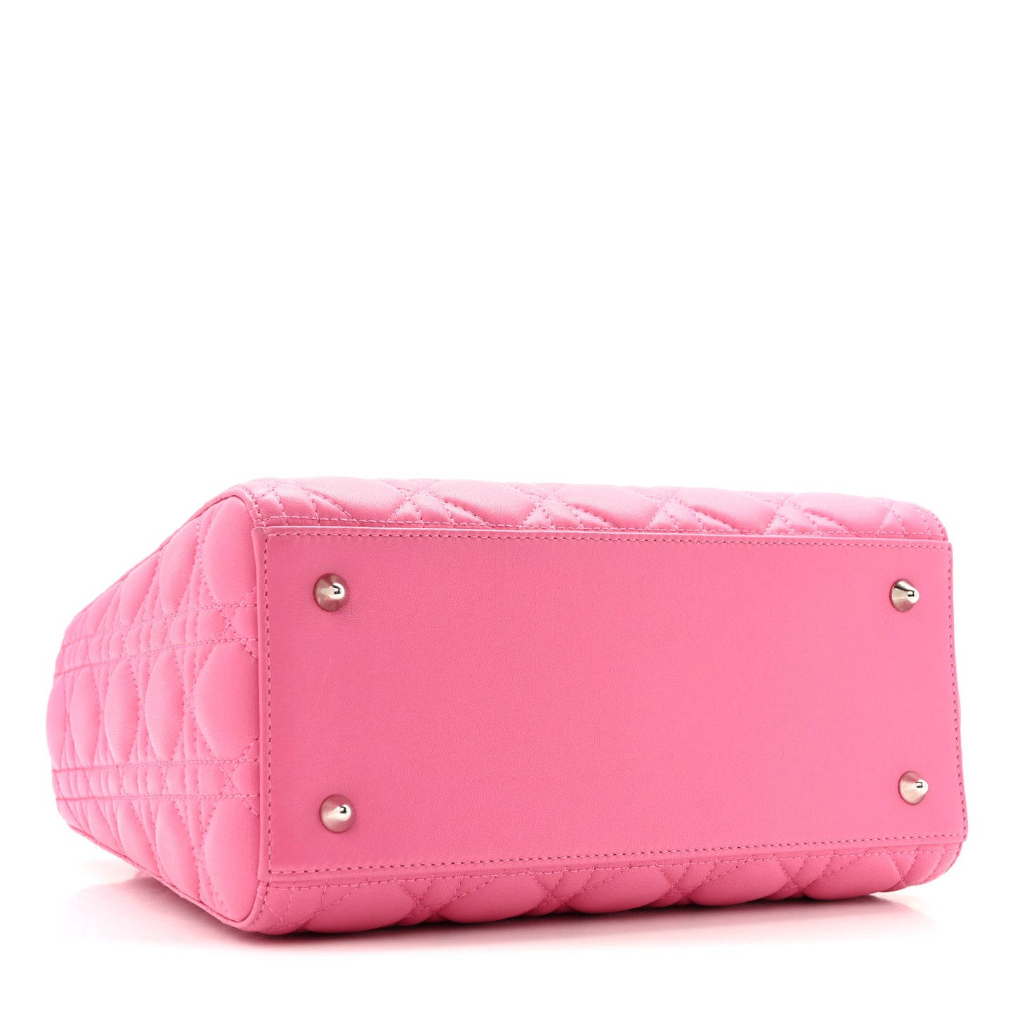 Lambskin Cannage Medium Lady Dior Fuchsia