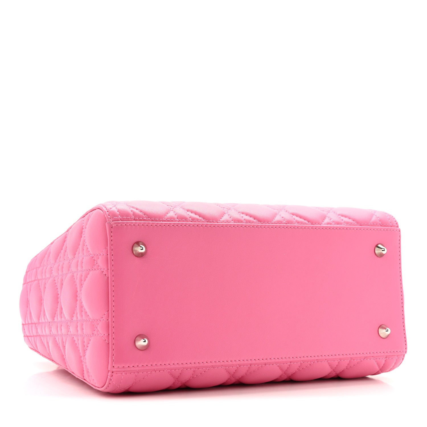 Christian Dior Lambskin Cannage Medium Lady Dior Fuchsia 4 of 12