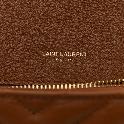 Saint Laurent Sheepskin Matelasse Chevron Monogram Medium College Bag Brick 6 of 10