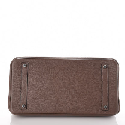 Hermes Taurillon Clemence Birkin 35 Cacao 5 of 32