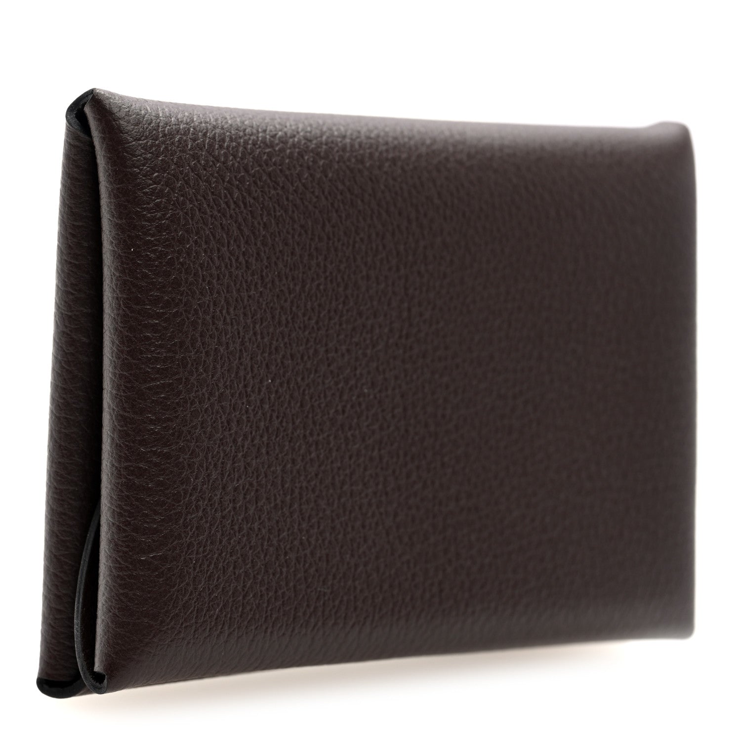 Hermes Evercolor Calvi Duo Card Case Chocolate 3 of 8