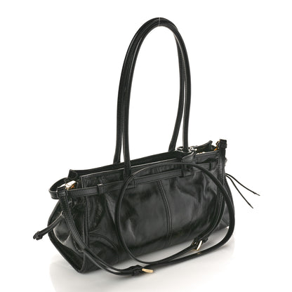 Prada Shiny Nappa Medium Shoulder Bag Black 2 of 9