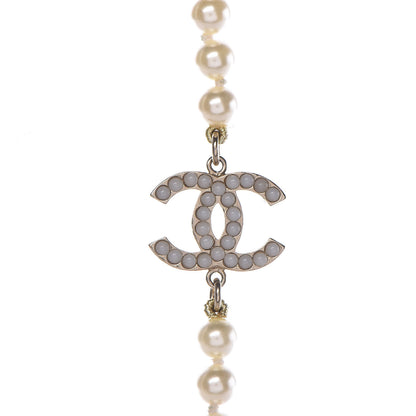 Chanel Pearl CC Long Necklace Gold 4 of 6