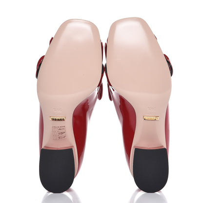 Gucci Vernice GG Marmont Fringe 50mm Loafer Pumps 36.5 Hibiscus Red 5 of 8