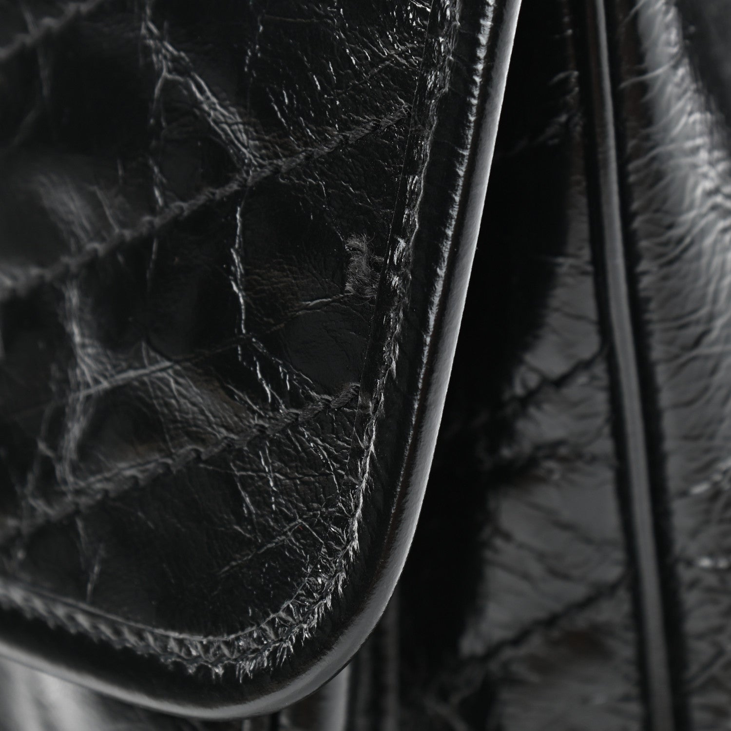 Saint Laurent Crinkled Calfskin Matelasse Monogram Medium Niki Chain Satchel Black 10 of 10