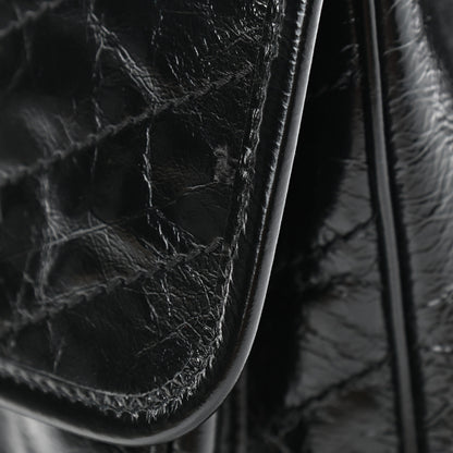 Saint Laurent Crinkled Calfskin Matelasse Monogram Medium Niki Chain Satchel Black 10 of 10