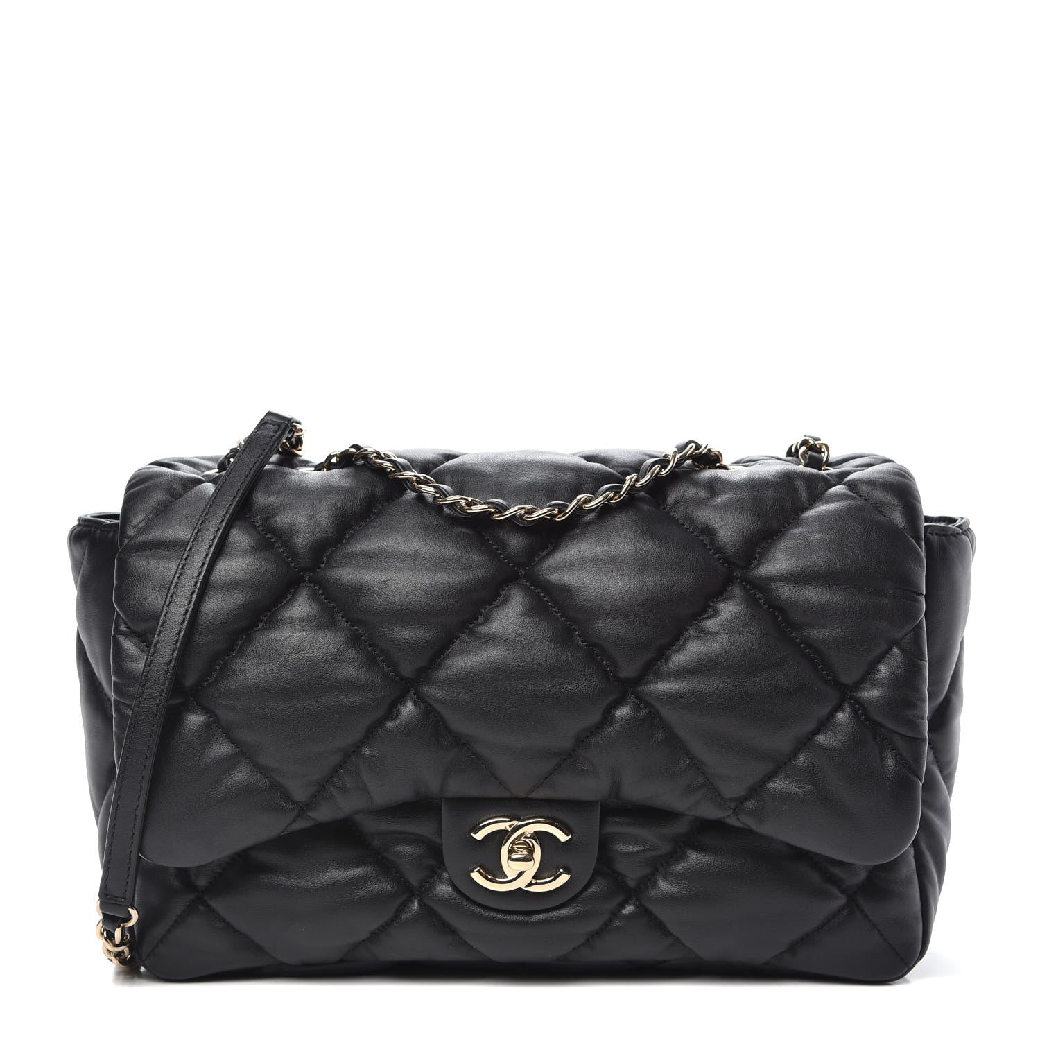 Chanel Calfskin Quilted Large Bubbly Flap Black 1 of 11