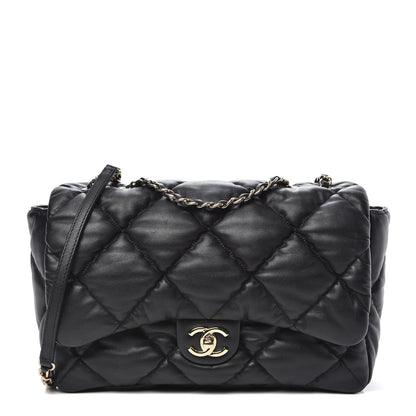 Chanel Calfskin Quilted Large Bubbly Flap Black 1 of 11