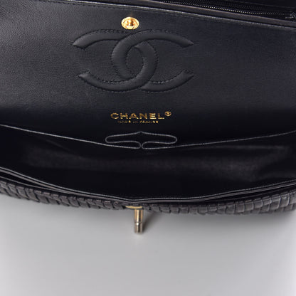 Chanel Calfskin Coco Pleats Medium Double Flap Black 5 of 9