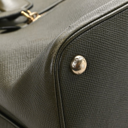 Prada Saffiano Cuir Open Promenade Tote Militare 8 of 13