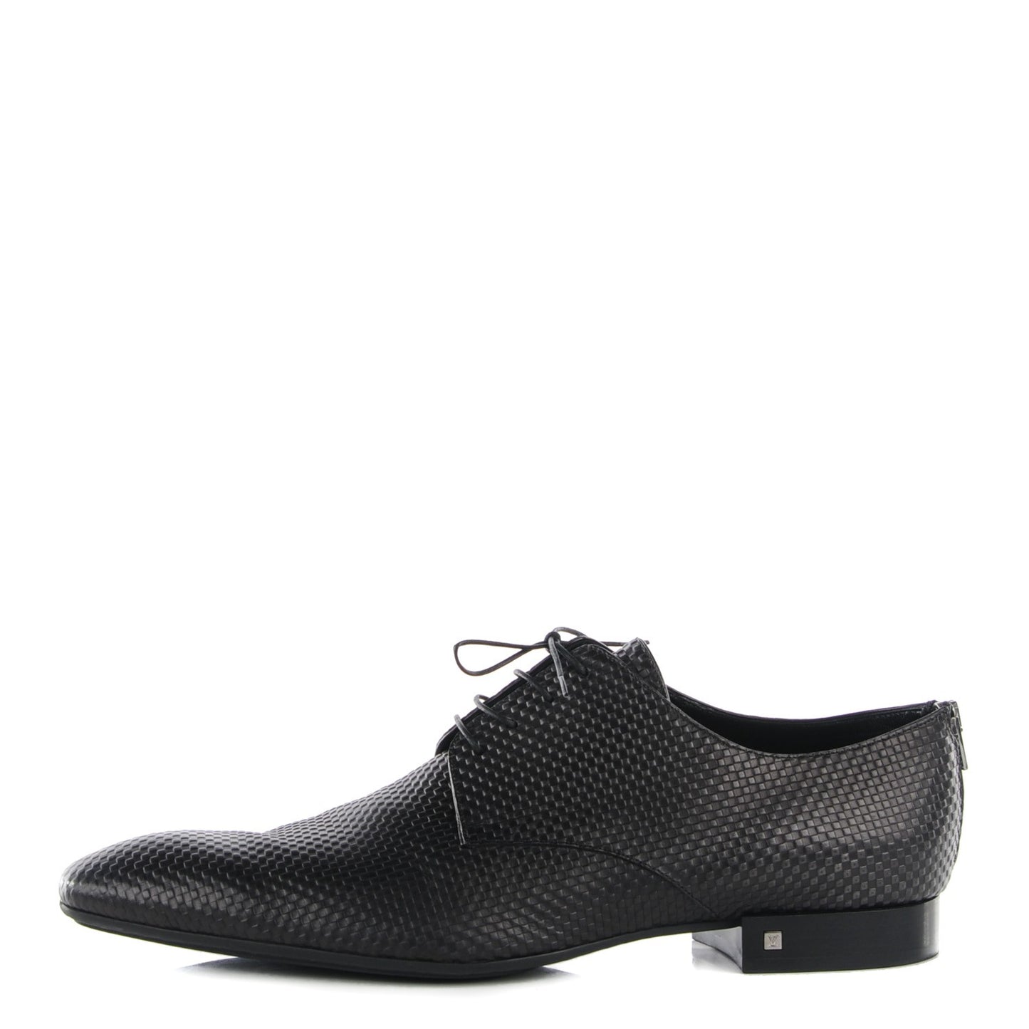 Mens Petit Damier Telegraph Derby Lace Up Shoes 12 Black