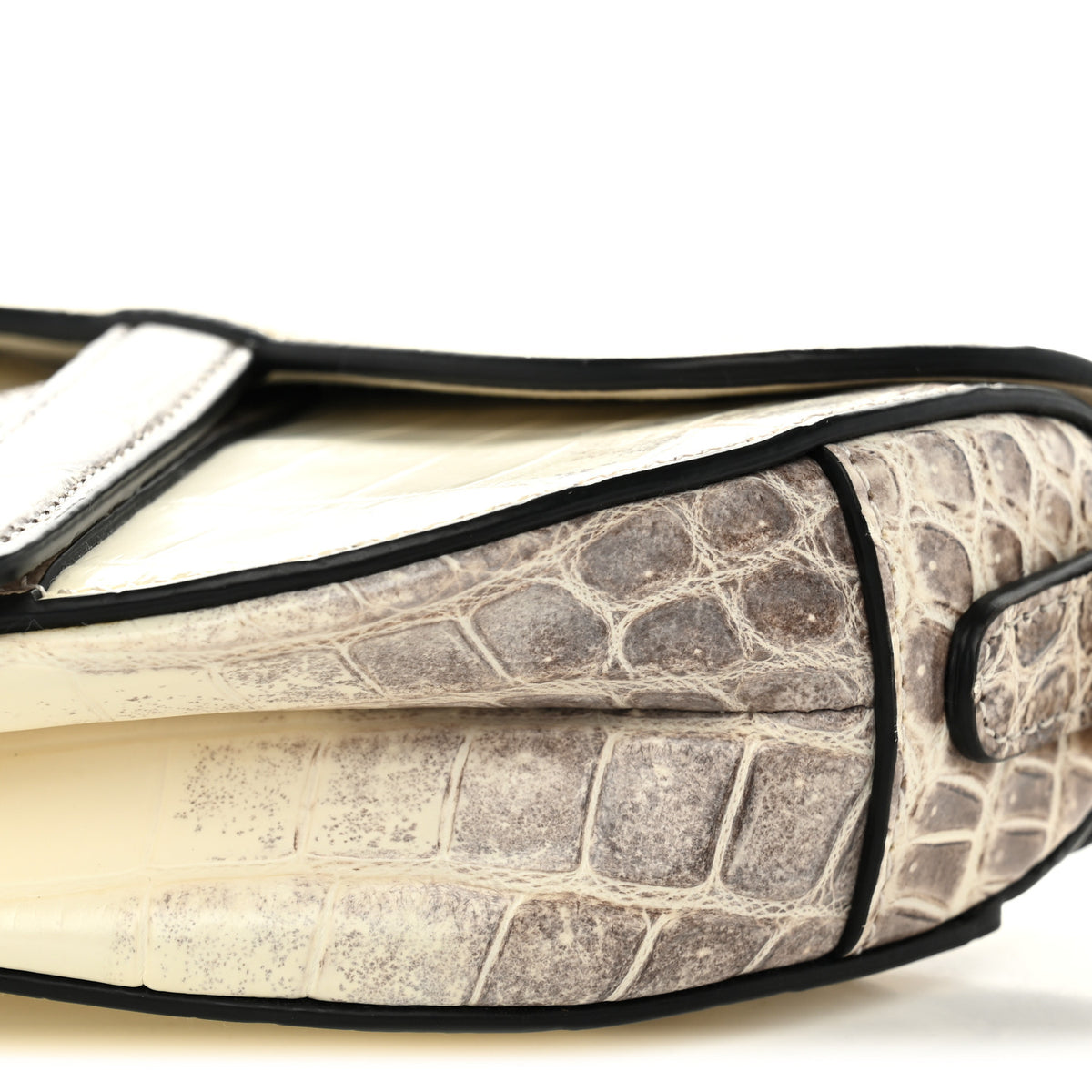 Christian Dior Niloticus Crocodile Himalaya Mini Saddle Bag Latte 10 of 11
