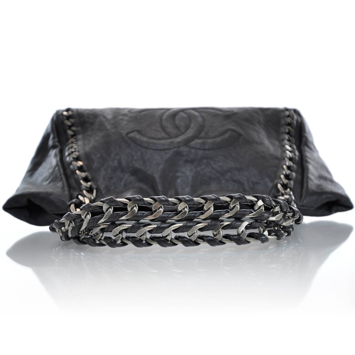 Chanel Leather Large Modern Chain Tote Black 4 of 12