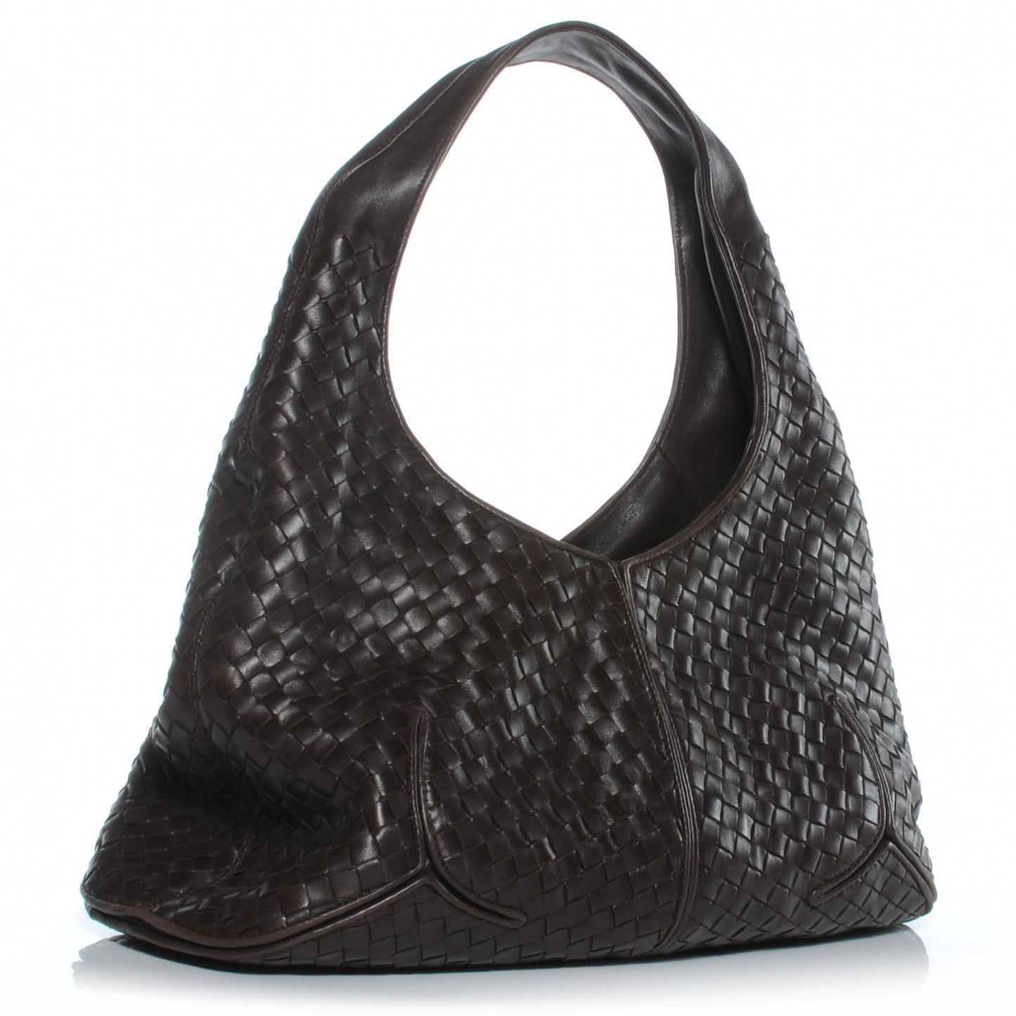 Nappa Intrecciato Ball Hobo Ebano