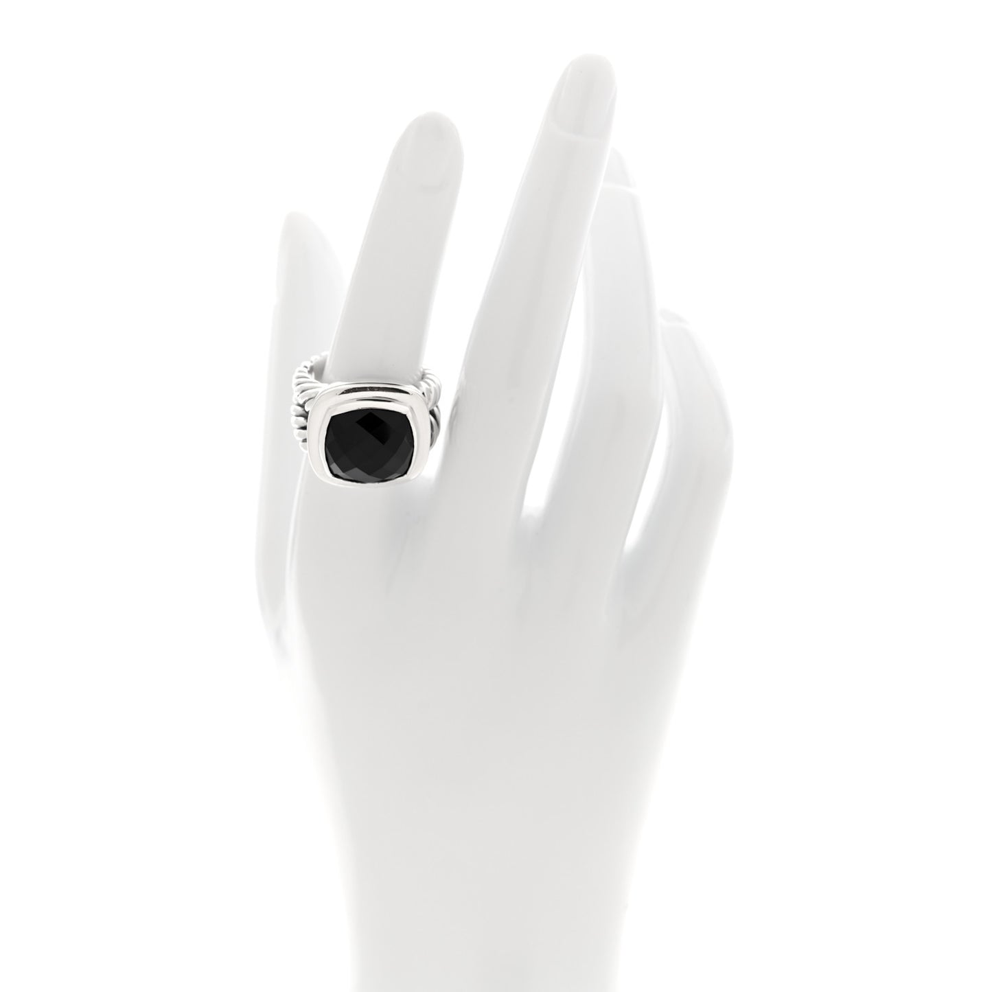 Sterling Silver Black Onyx 14mm Albion Ring 54 7