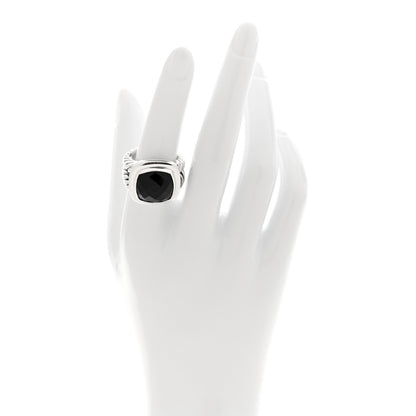 David Yurman Sterling Silver Black Onyx 14mm Albion Ring 54 7 2 of 4