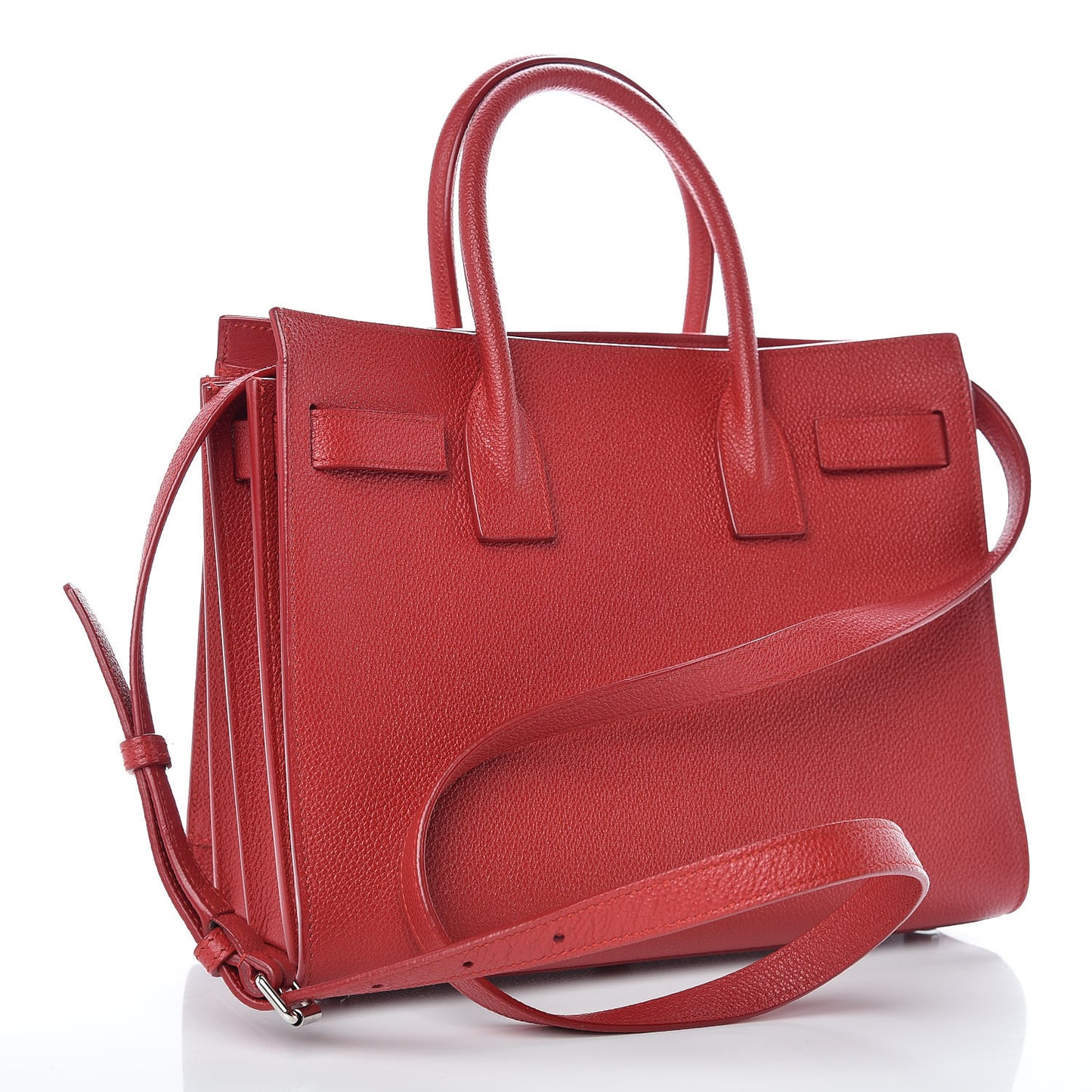 Grained Calfskin Baby Sac De Jour Red