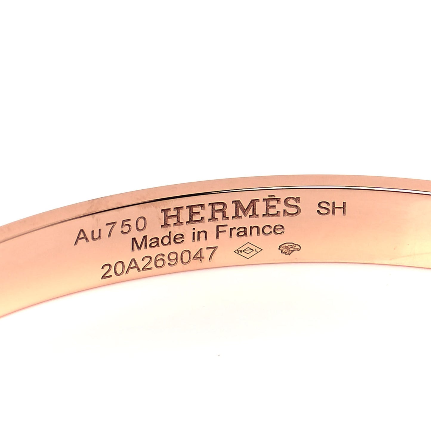 18K Rose Gold Diamond PM H D'Ancre Bracelet SH
