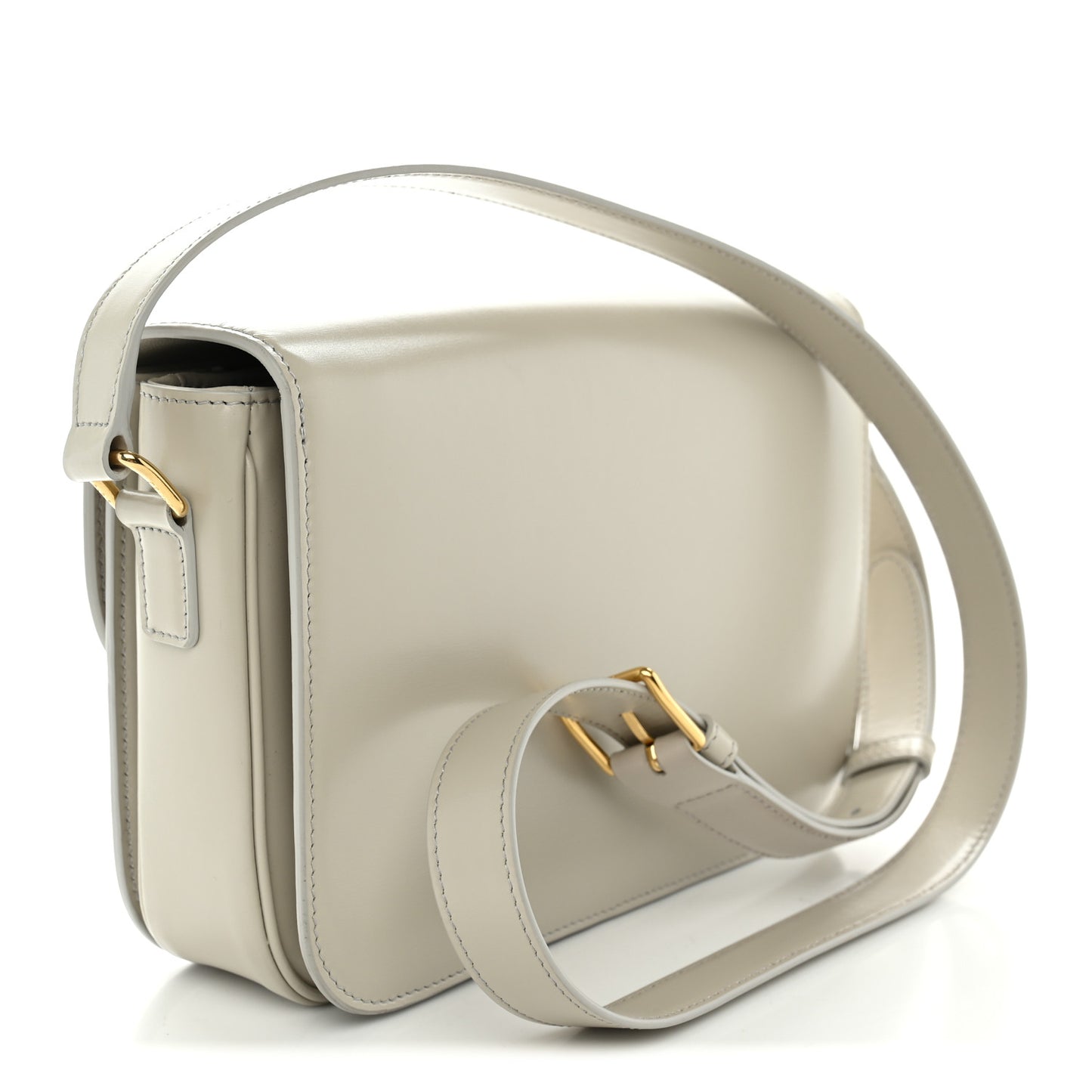 Shiny Calfskin Medium Triomphe Chalk