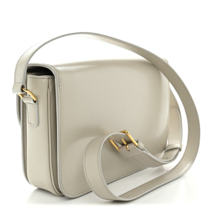 Celine Shiny Calfskin Medium Triomphe Chalk 3 of 10